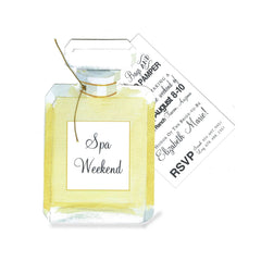 Perfume Bottle With Ribbon and Tag Invitation Cards (Set Of 60)
