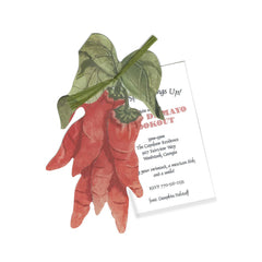 Red Hot Chili Peppers With Ribbon and Tag Invitation Cards With Glitter (Set Of 60)
