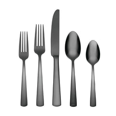 Aptitude Midnight Glossy 20-Piece Flatware Set