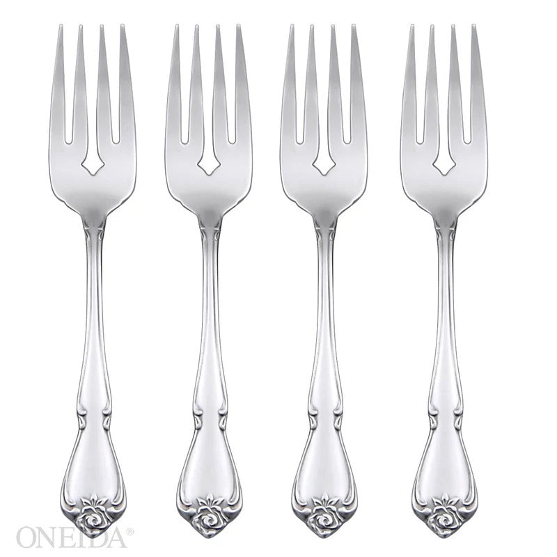 True Rose Everyday Flatware Salad Forks, Set Of 4