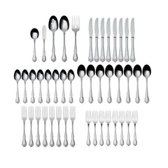 True Rose 45-Piece Everyday Flatware Set, Service For 8