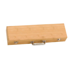 3-Piece Bamboo BBQ Set in Bamboo Case