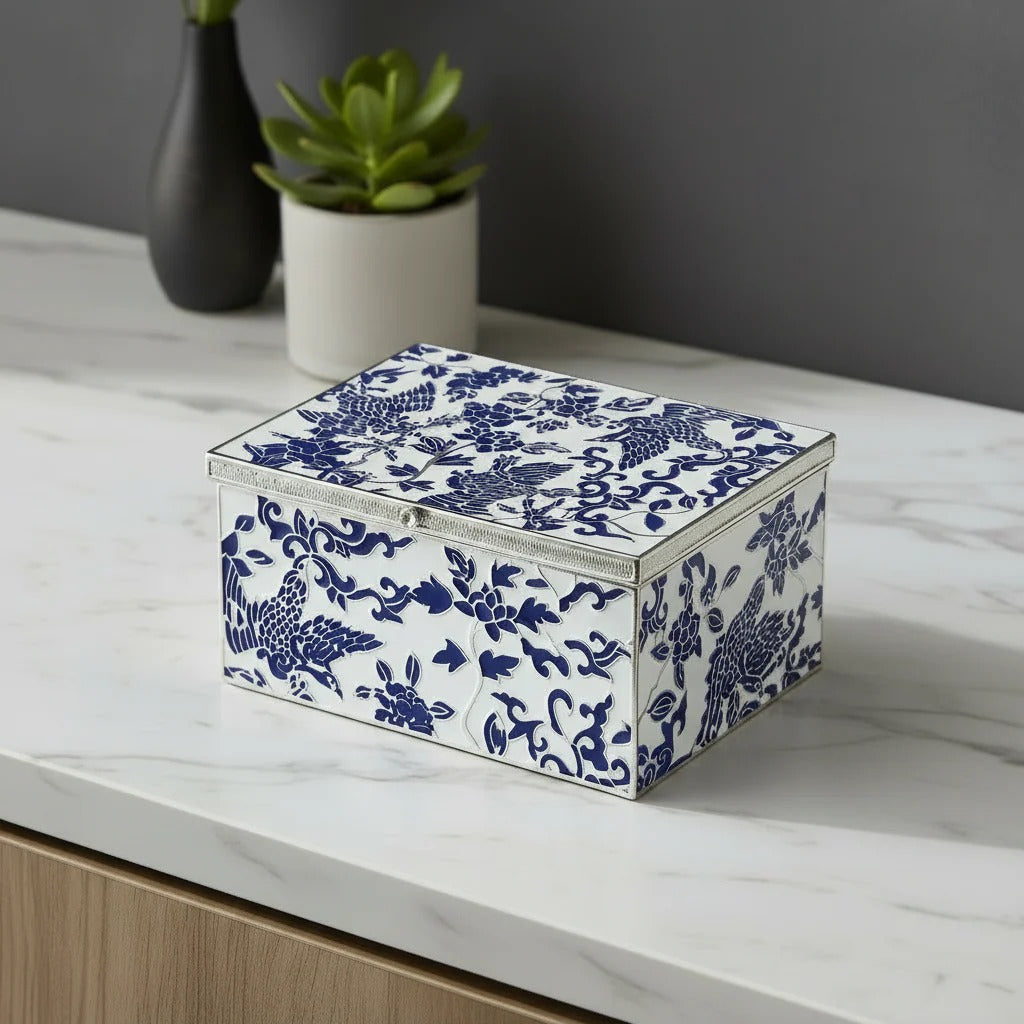 Blue & White Imperial Phoenix Box