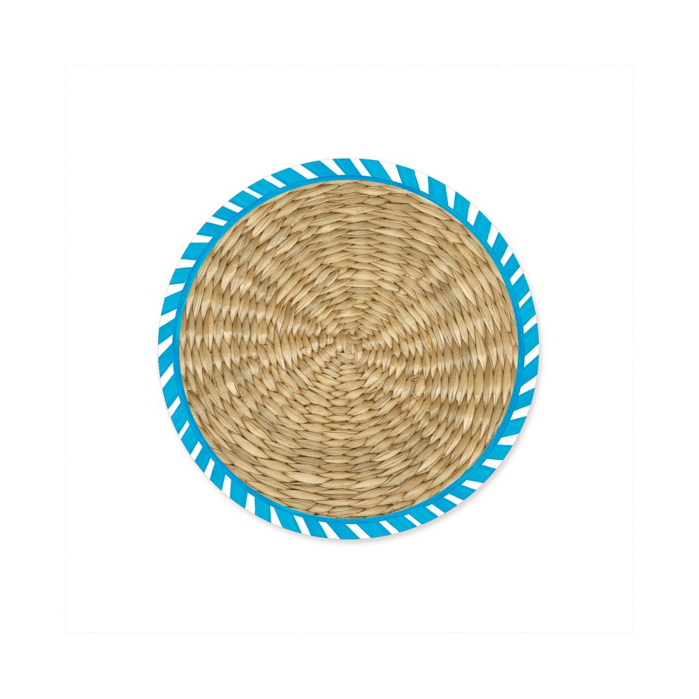 Sicily Teal Decorative Double-Sided Paper Coasters