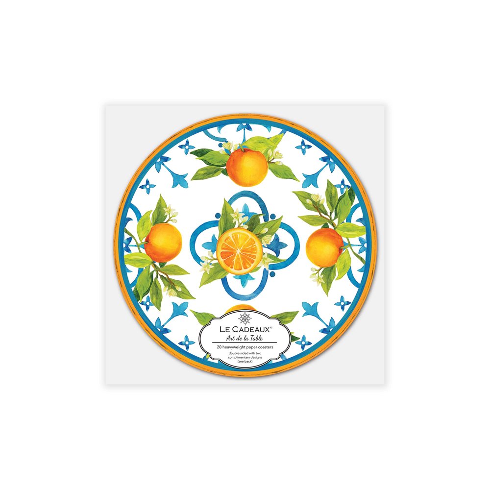 Valencia Double-Sided Cocktail Napkins & Coasters Gift Set