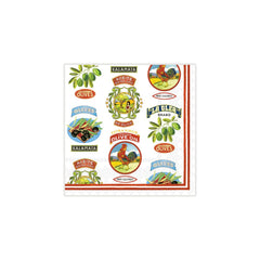 Vintage Olive Allover Cocktail Napkins (Pack of 20) & Acrylic Holder Gift Set