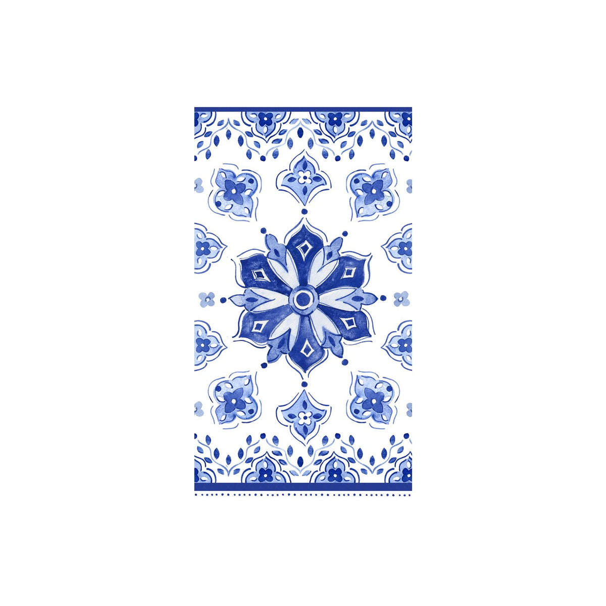 Moroccan Blue Guest Napkins (Pack of 15)