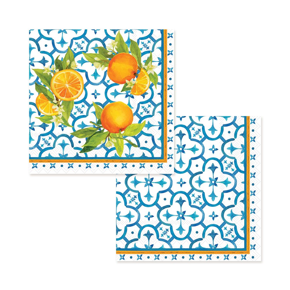 Valencia Double-Sided Cocktail Napkins & Coasters Gift Set