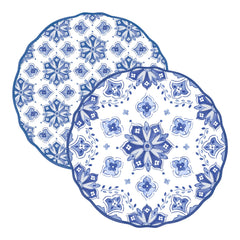 Moroccan Blue Scalloped Charger Placemats 15" (Pack of 20)