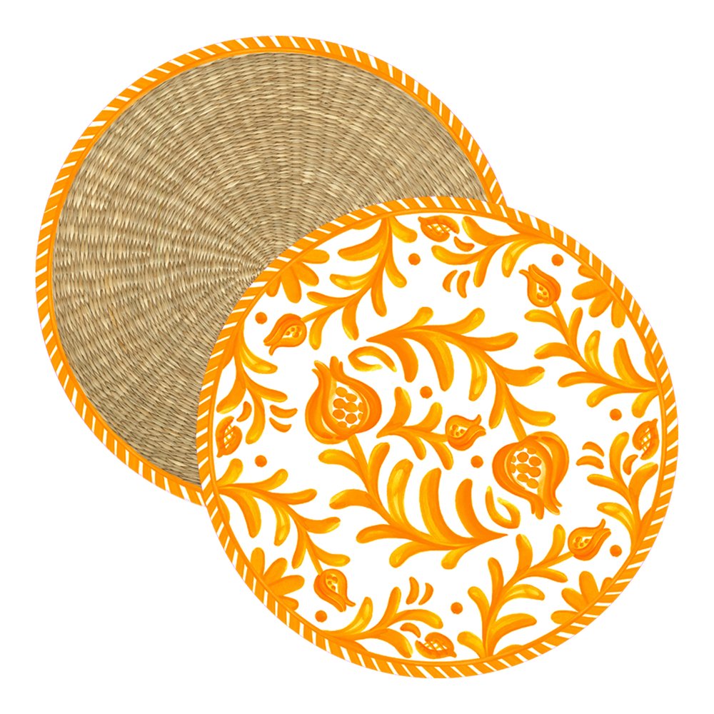 Sicily Orange Charger Placemats