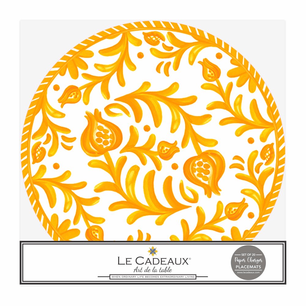 Sicily Orange Charger Placemats