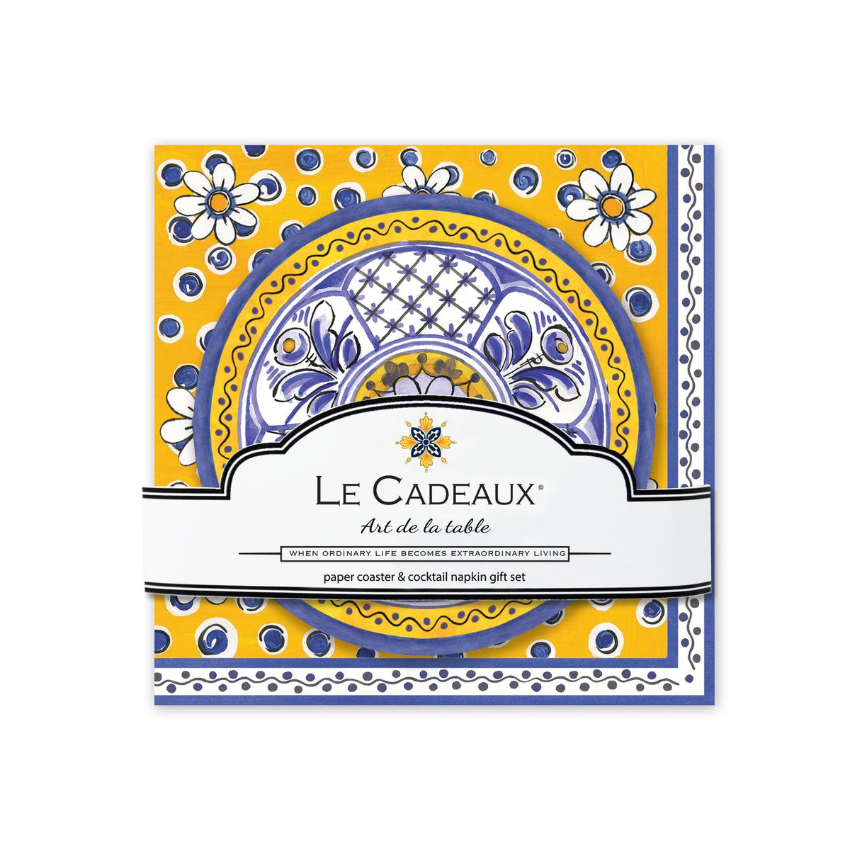 Benidorm Cocktail Napkins & Double-Sided Coasters (Packs of 20) Gift Set