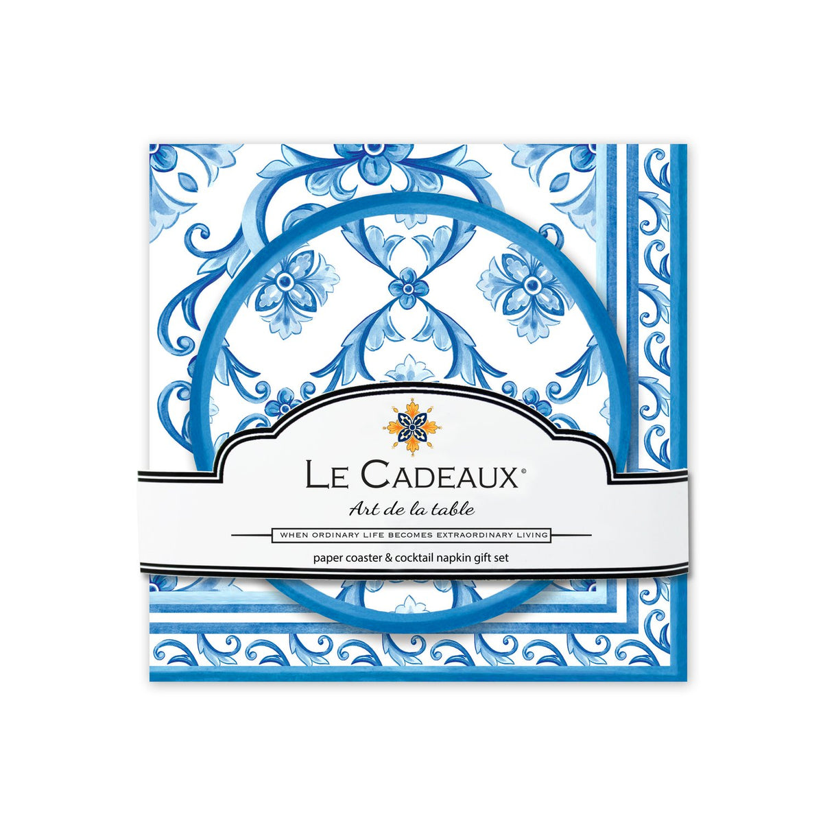 Mallorca Cocktail Napkins & Double-Sided Coasters (Packs of 20) Gift Set