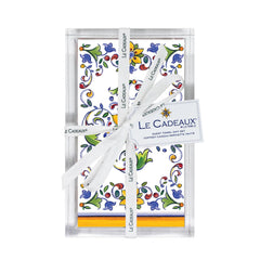 Capri Guest Napkins (Pack of 15) & Acrylic Holder Gift Set