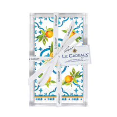 Valencia Guest Napkins & Acrylic Holder Gift Set