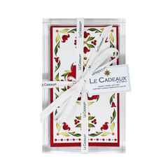 Vischio Guest Napkins (Pack of 15) & Acrylic Holder Gift Set
