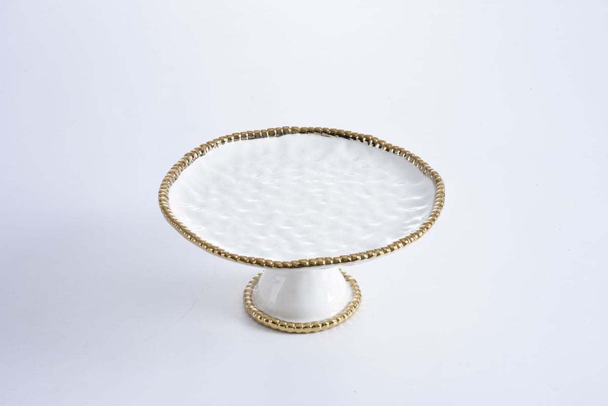 Golden Salerno Round Cake Stand