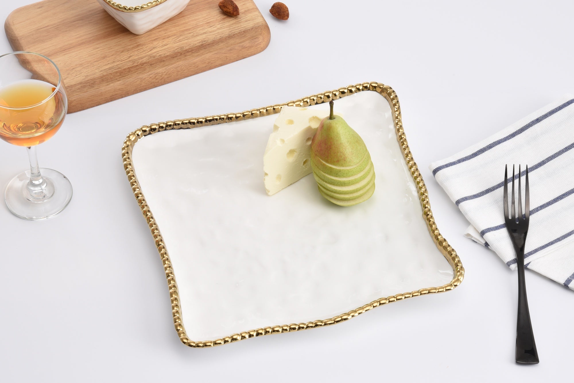 Golden Salerno Square Serving Platter