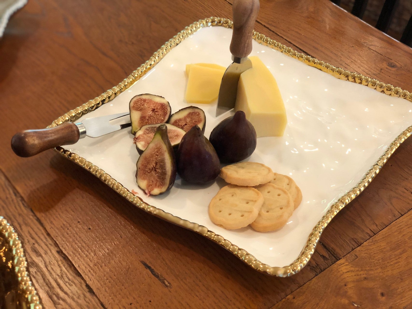 Golden Salerno Square Serving Platter