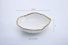 Golden Salerno Oversized Serving Bowl