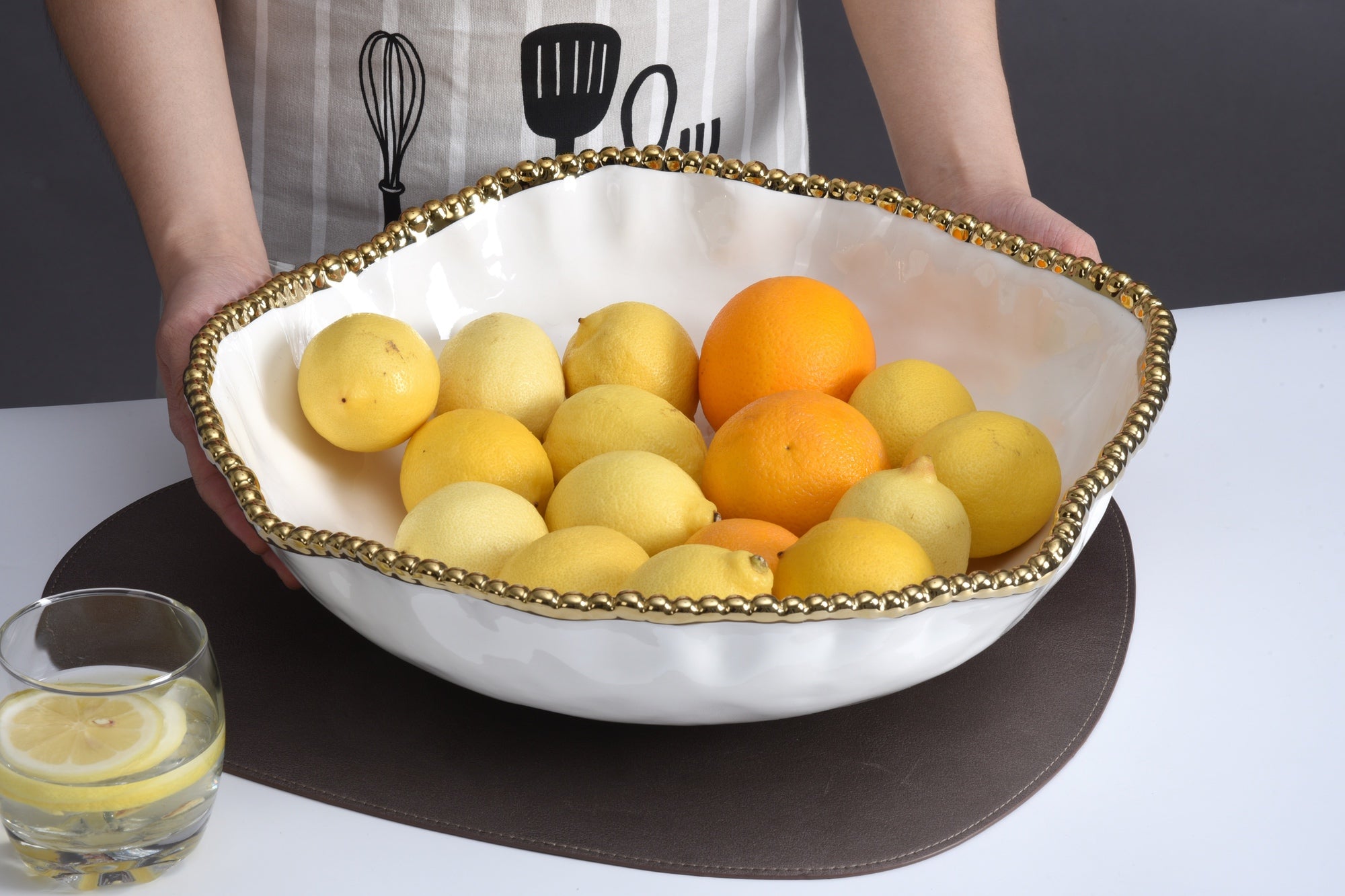 Golden Salerno Oversized Serving Bowl