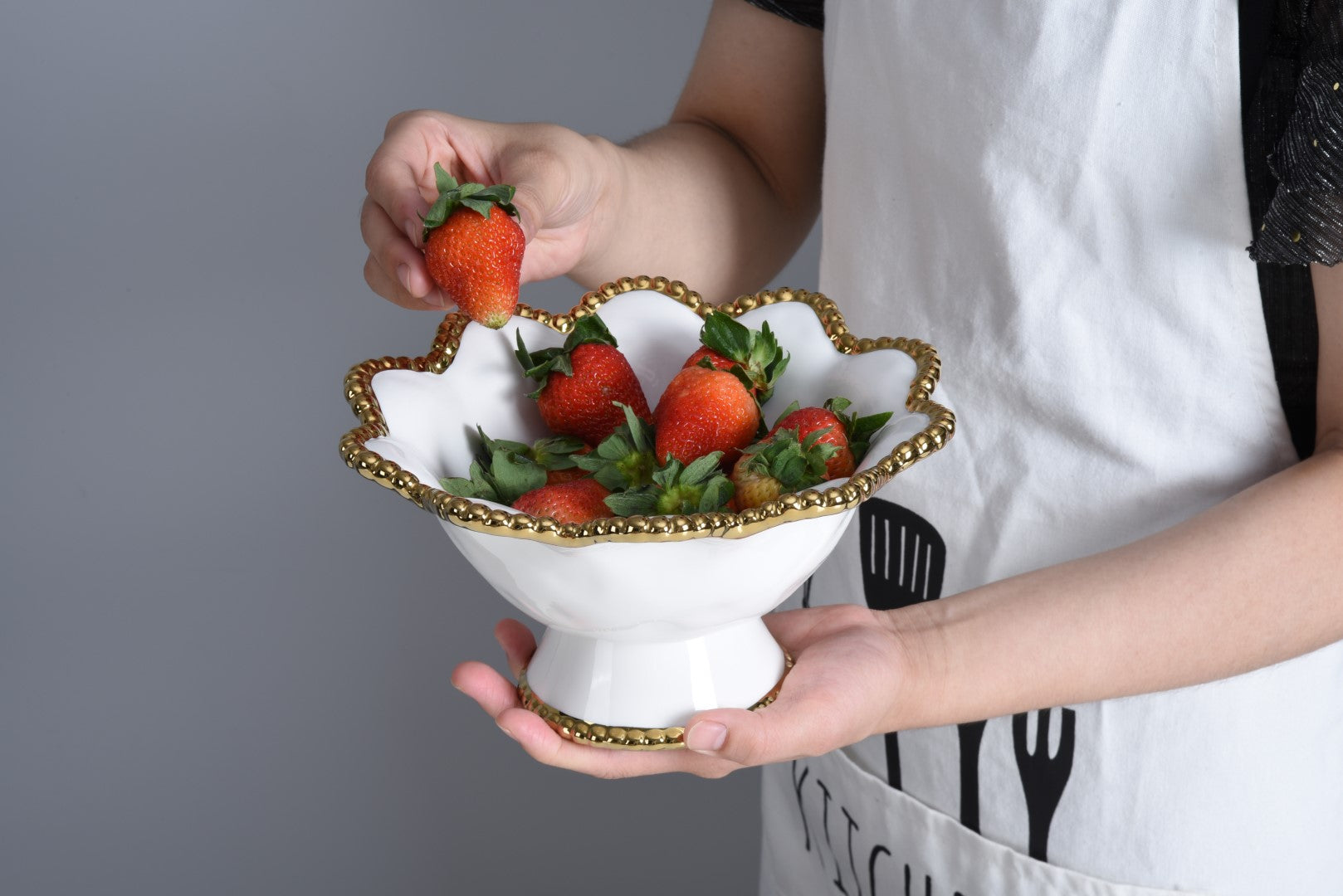 Golden Salerno Footed Bowl