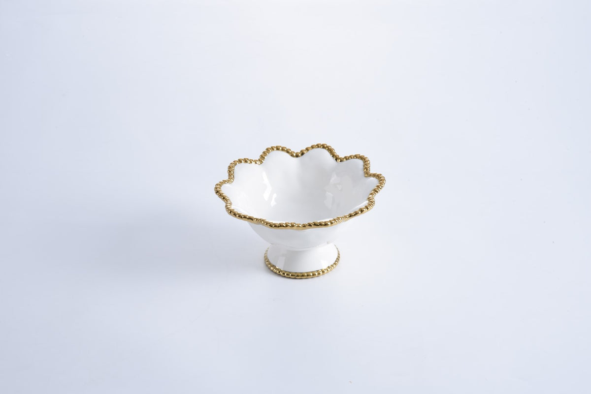 Golden Salerno Footed Bowl