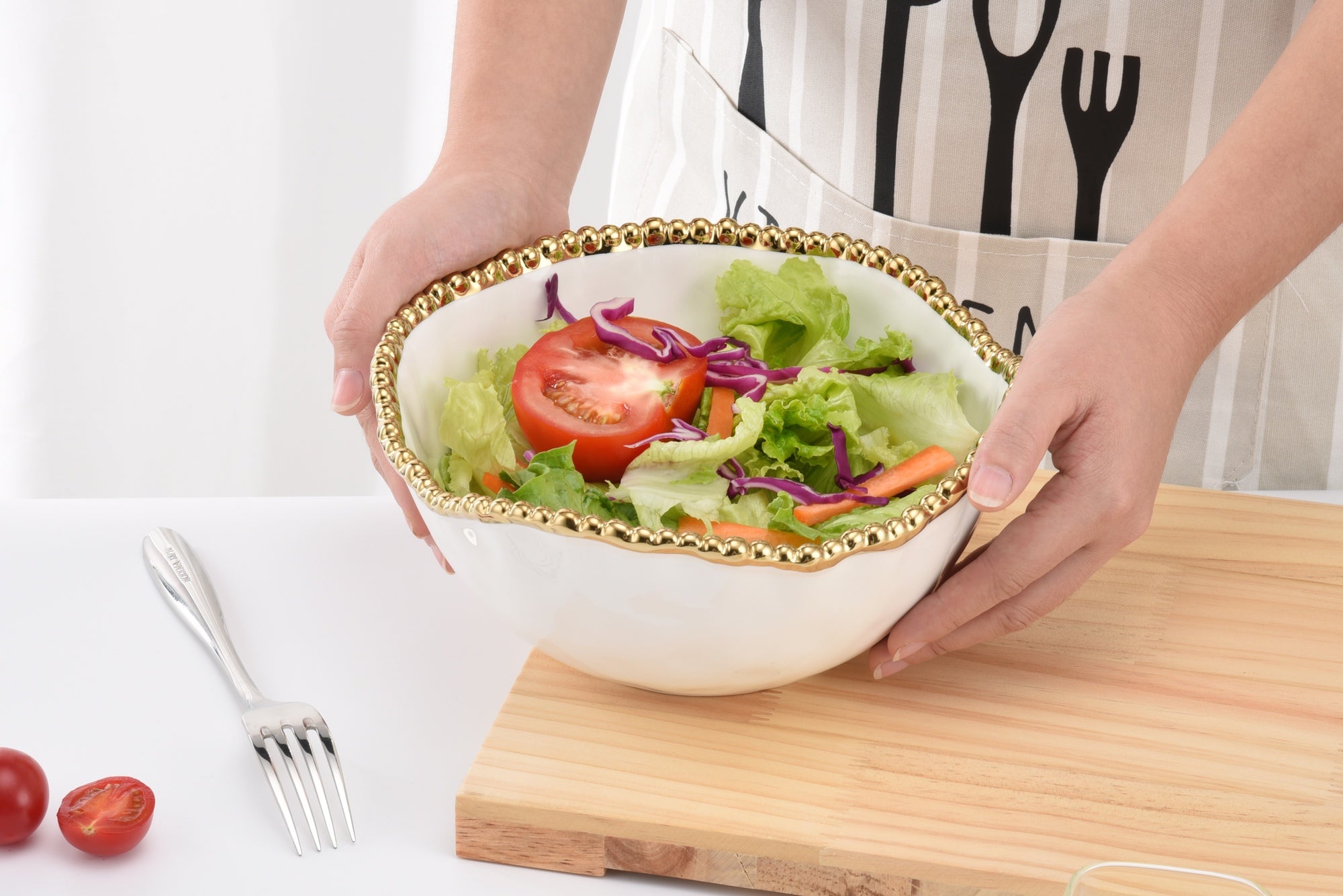 Golden Salerno Medium Salad Bowl