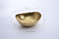 Golden Millennium Large, Gold Oval Bowl