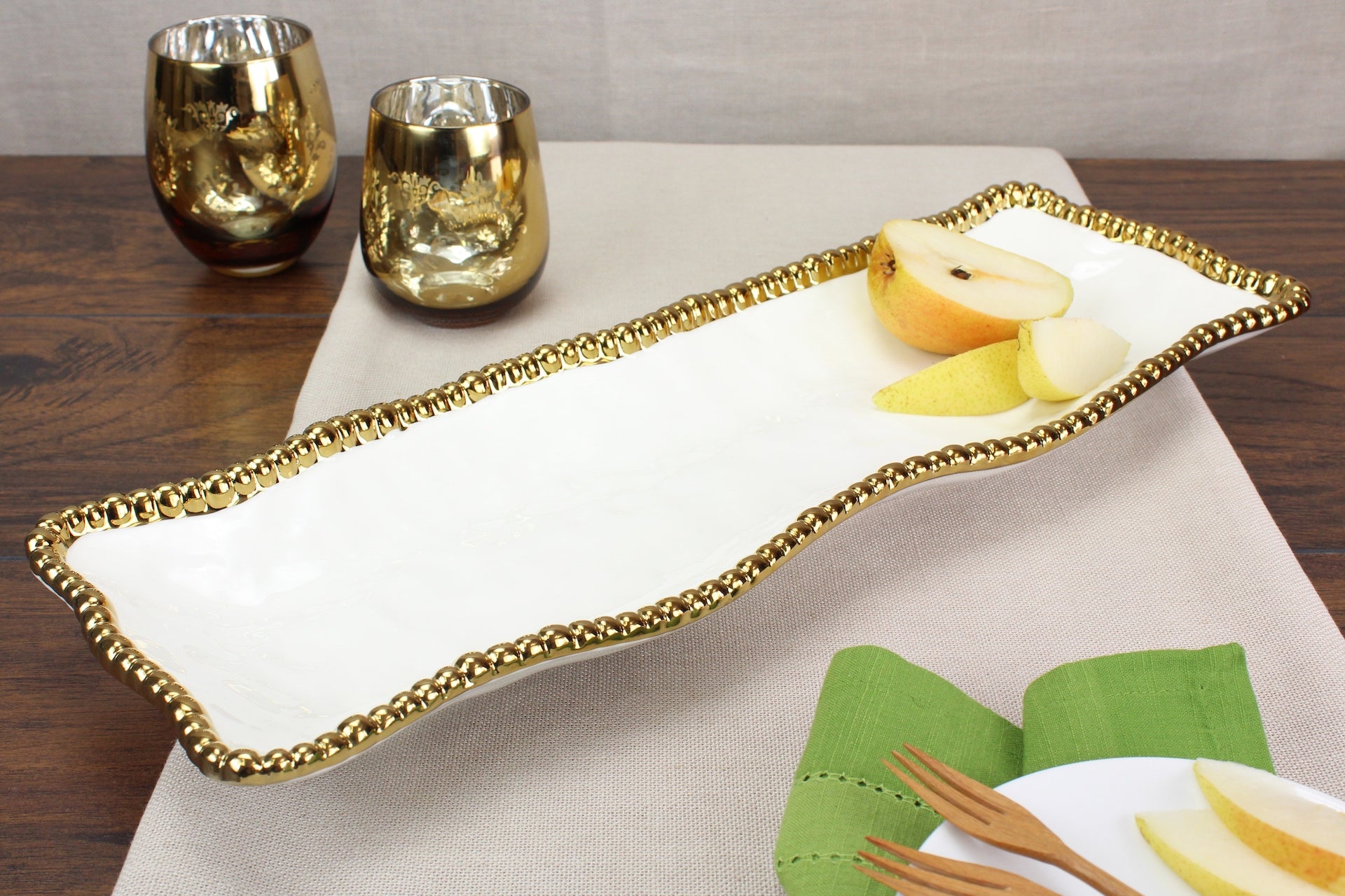 Golden Salerno Rectangular Serving Piece