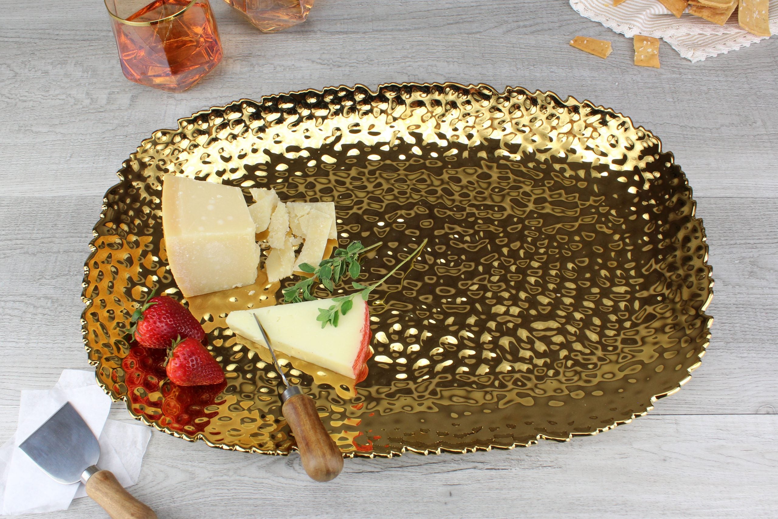 Golden Millennium Extra Large, Gold Serving Platter