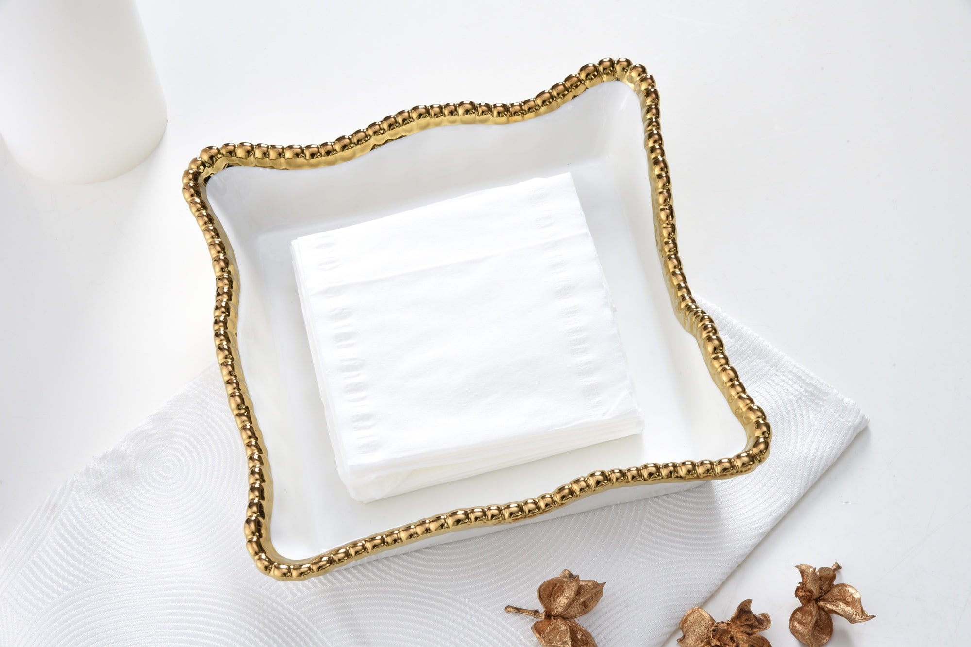 Golden Salerno Luncheon Napkin Holder