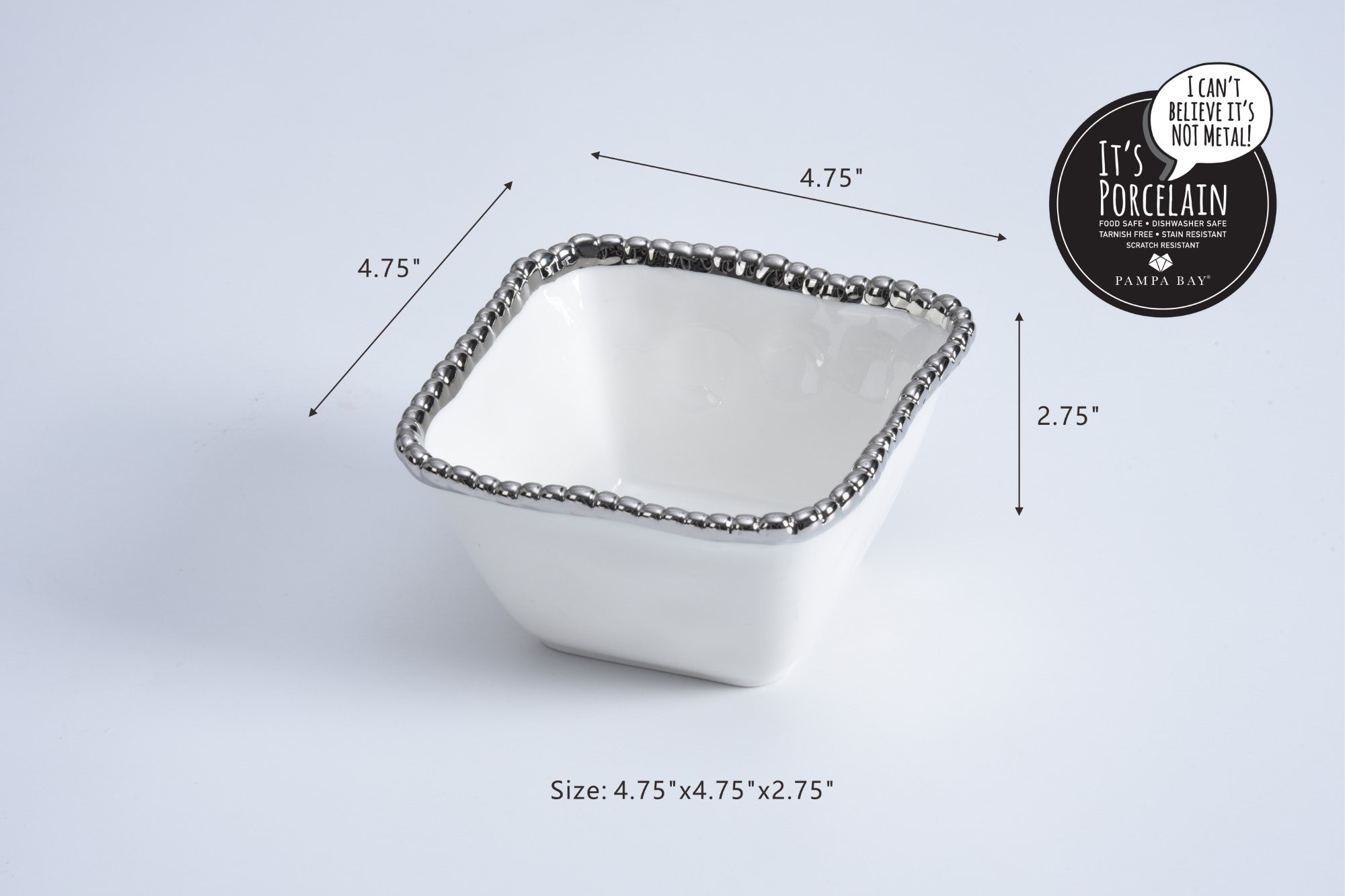 Salerno Square Snack Bowl
