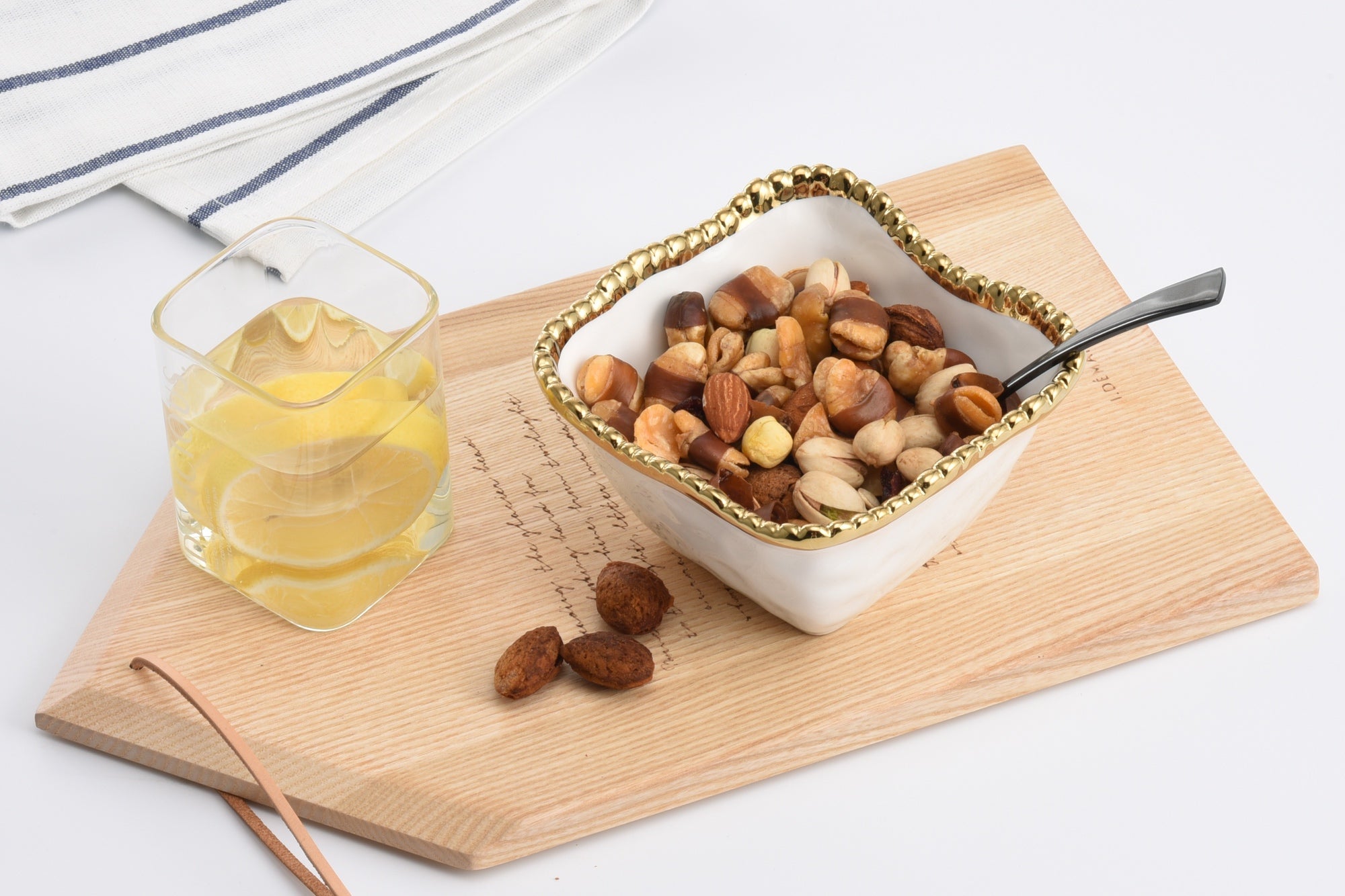 Golden Salerno Square Snack Bowl