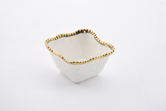 Golden Salerno Square Snack Bowl