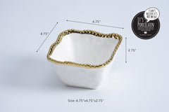 Golden Salerno Square Snack Bowl