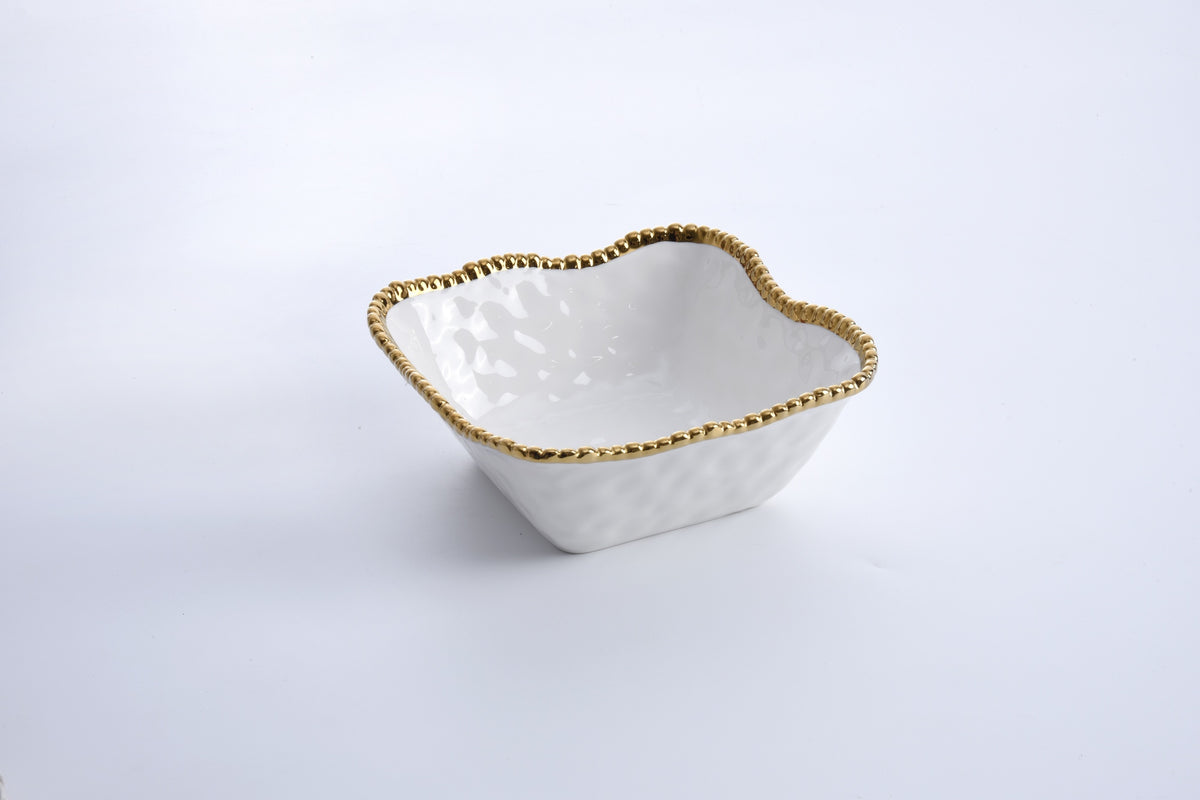 Golden Salerno Medium Square Salad Bowl