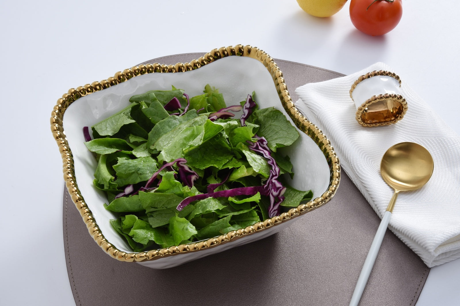 Golden Salerno Medium Square Salad Bowl