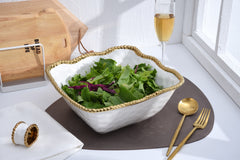 Golden Salerno Large Square Salad Bowl