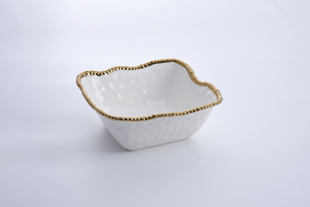 Golden Salerno Large Square Salad Bowl