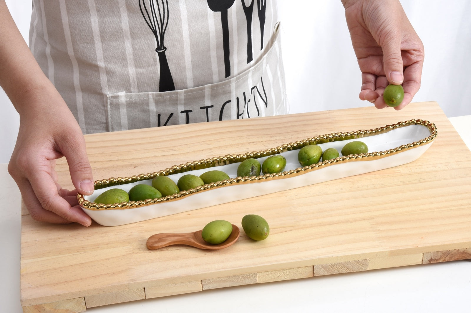 Golden Salerno Olive Serving Dish