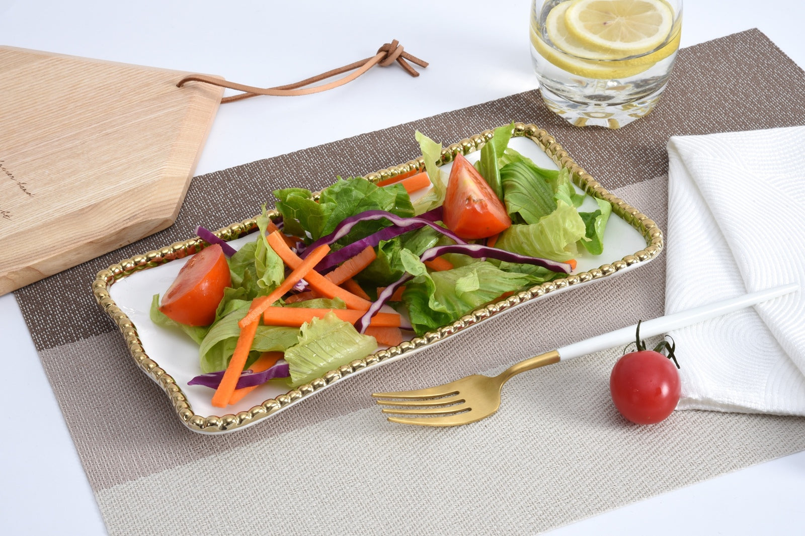 Golden Salerno Small Rectangular Tray