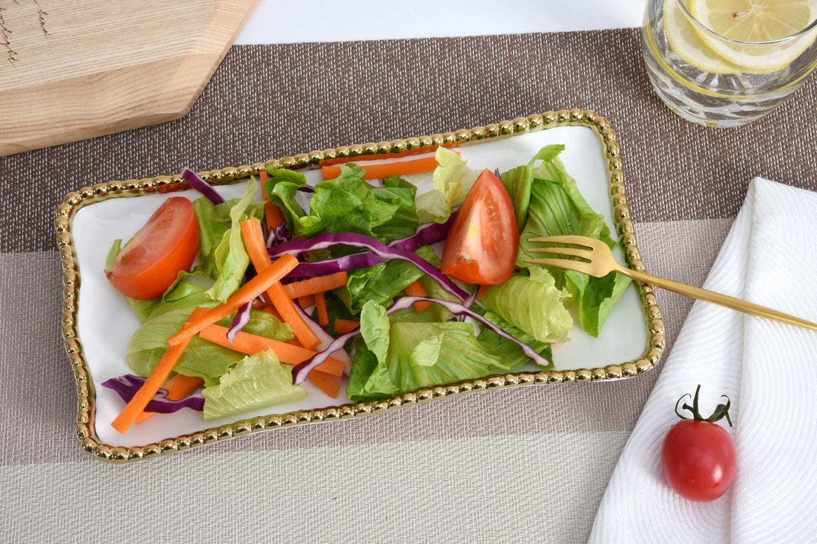 Golden Salerno Small Rectangular Tray