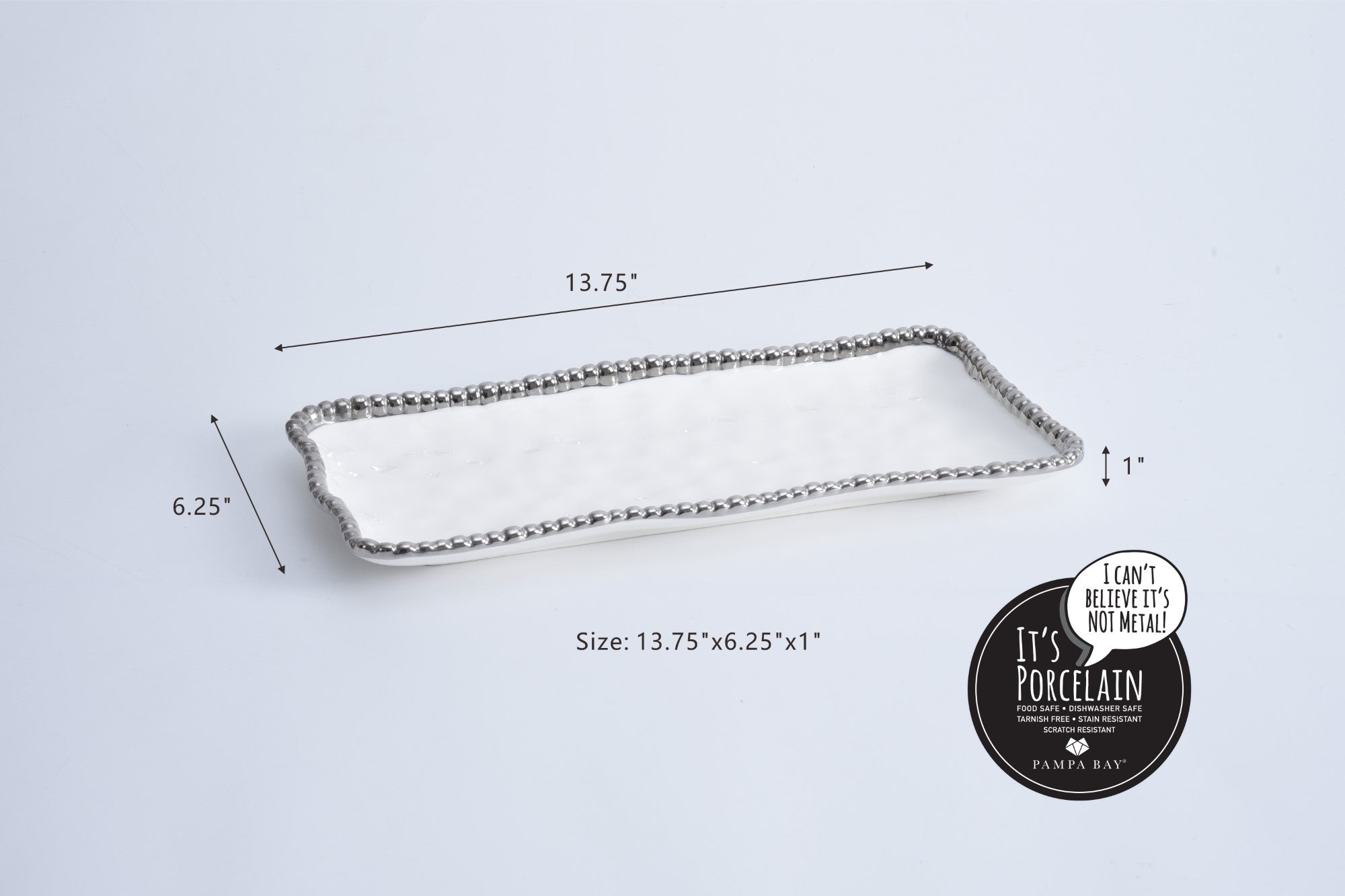 Salerno Medium Rectangular Tray