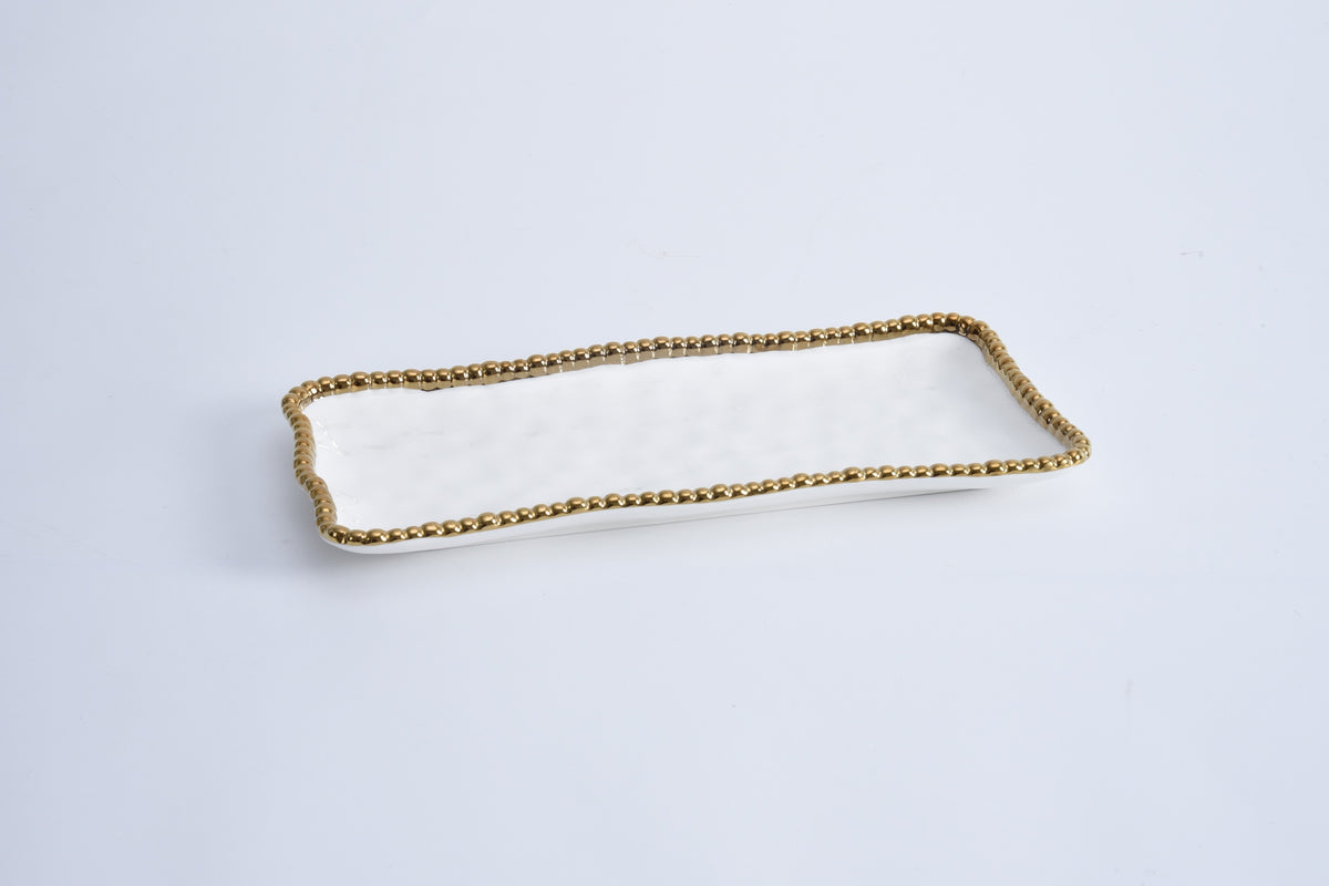 Golden Salerno Medium Rectangular Tray