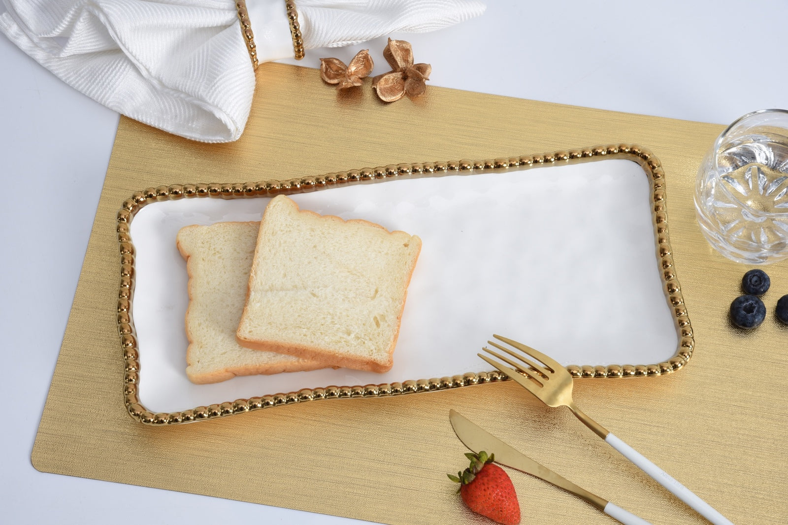 Golden Salerno Medium Rectangular Tray