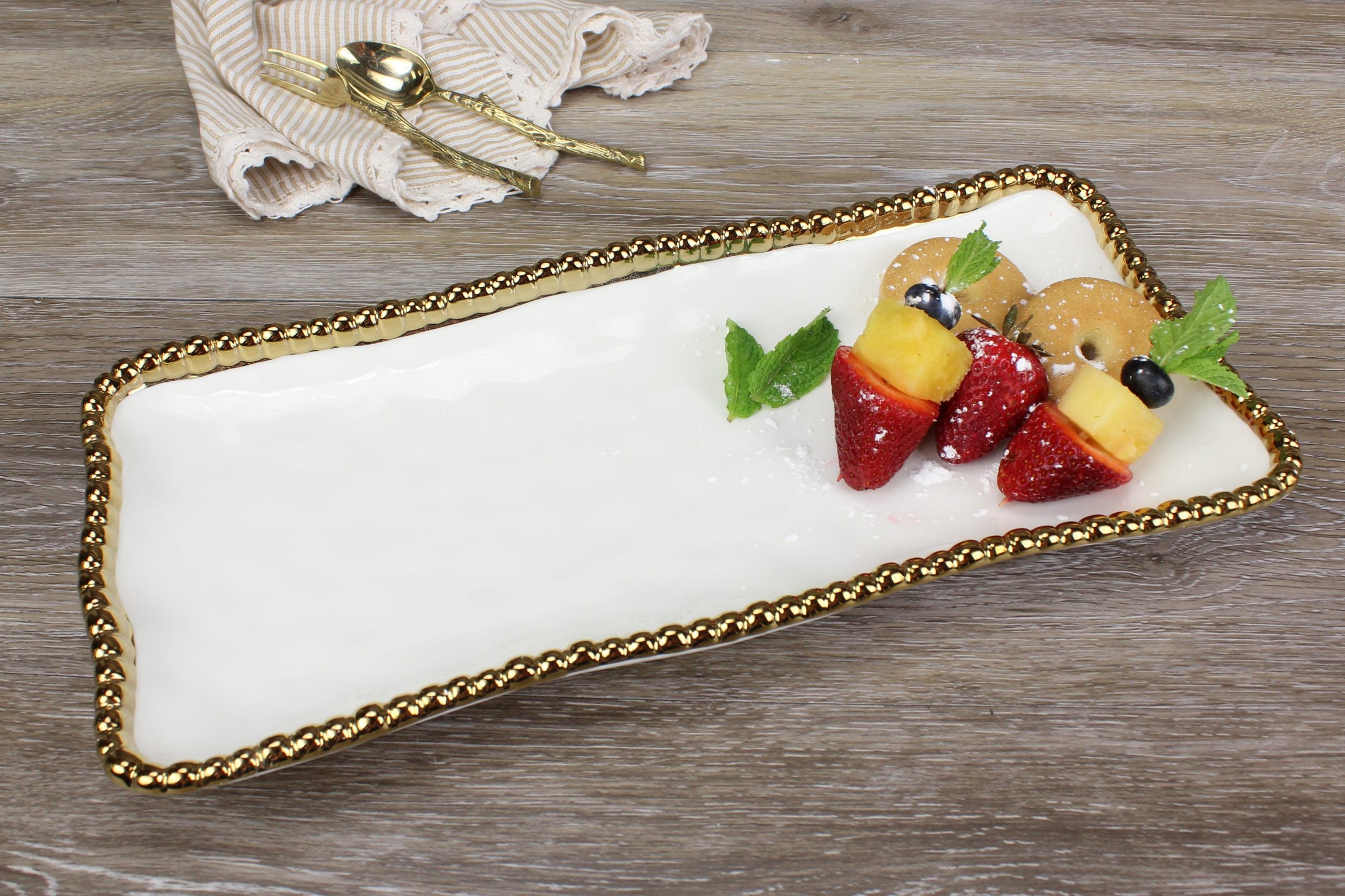 Golden Salerno Medium Rectangular Tray