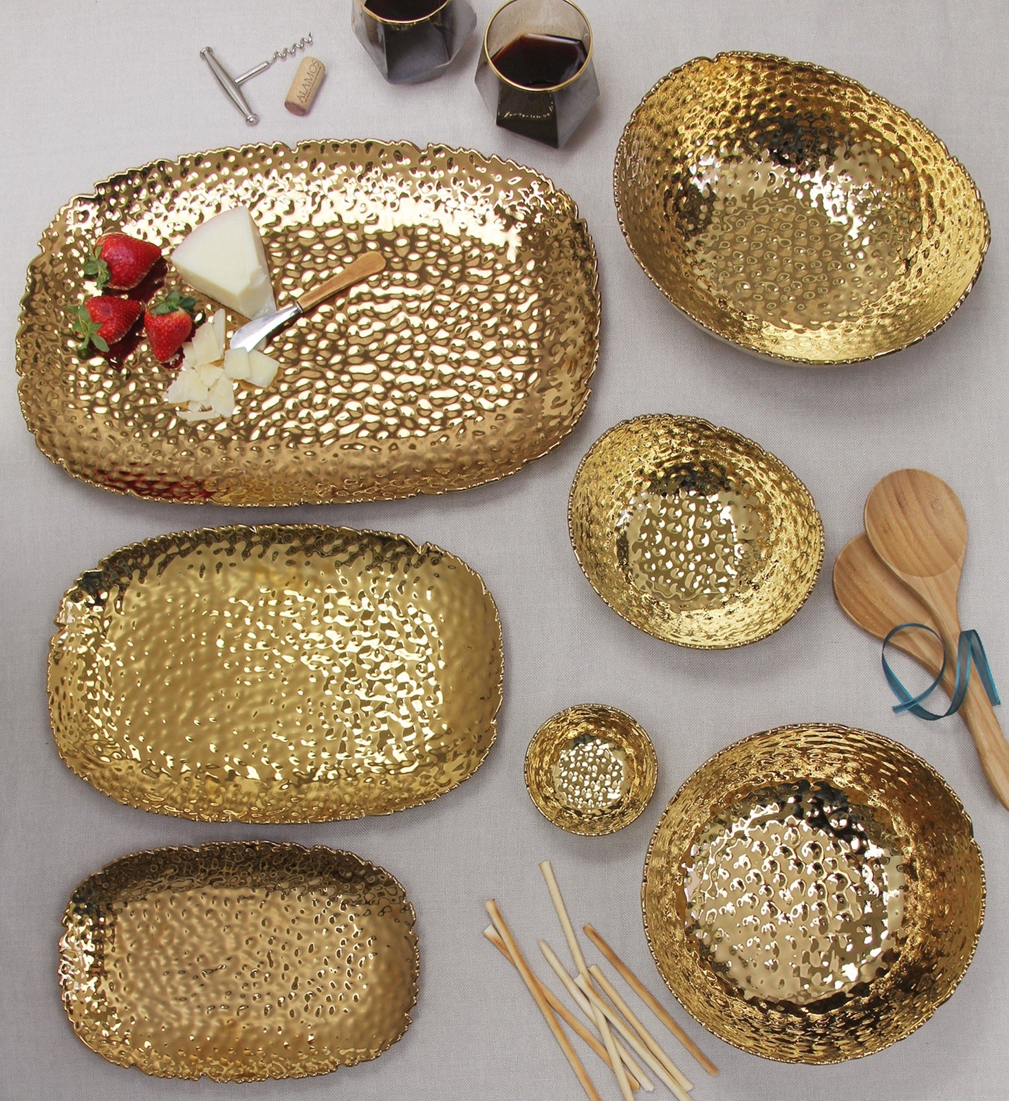 Golden Millennium Large, Gold Round Bowl