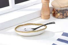 Golden Salerno Long Condiment Bowl