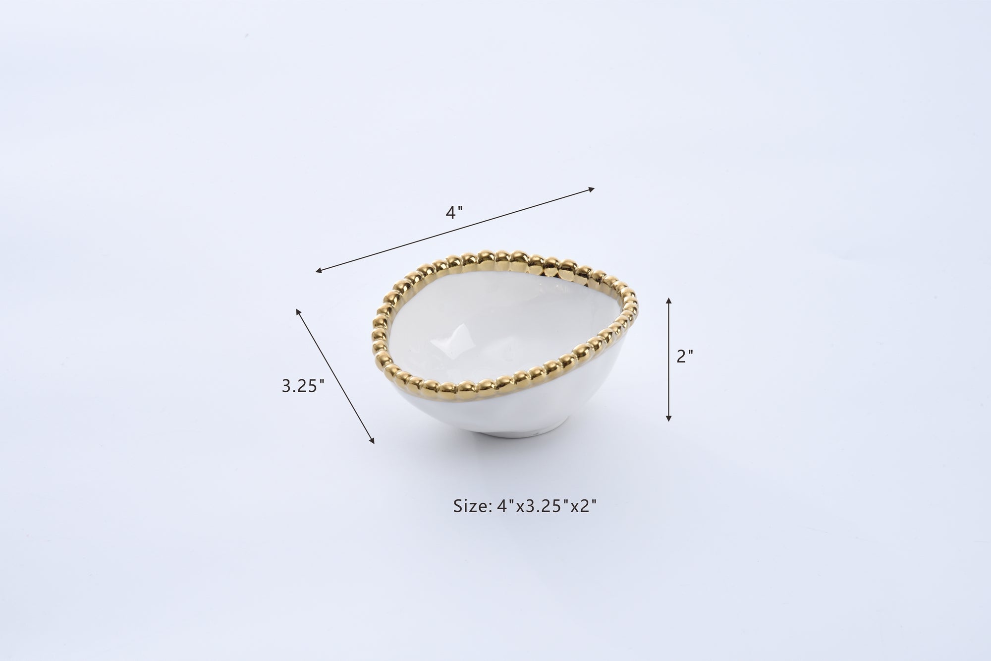 Golden Salerno Oval Condiment Bowl